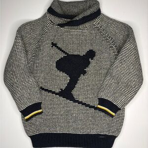 Mayoral Navy and Cream Sweater with Ski Motif